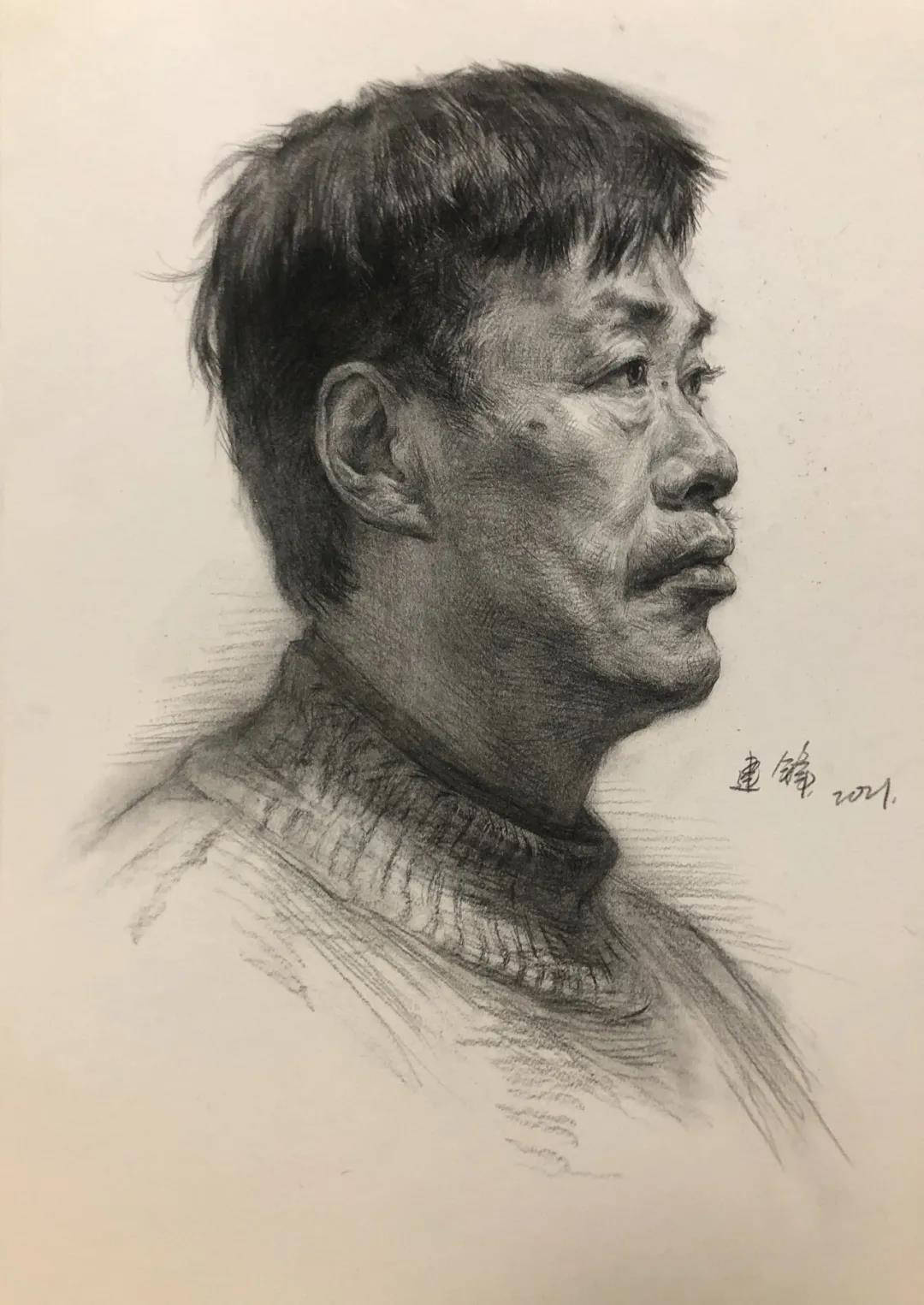 下巴手把手教你画四分之三、正面、侧面高分头像，让你头像从75飞升90！