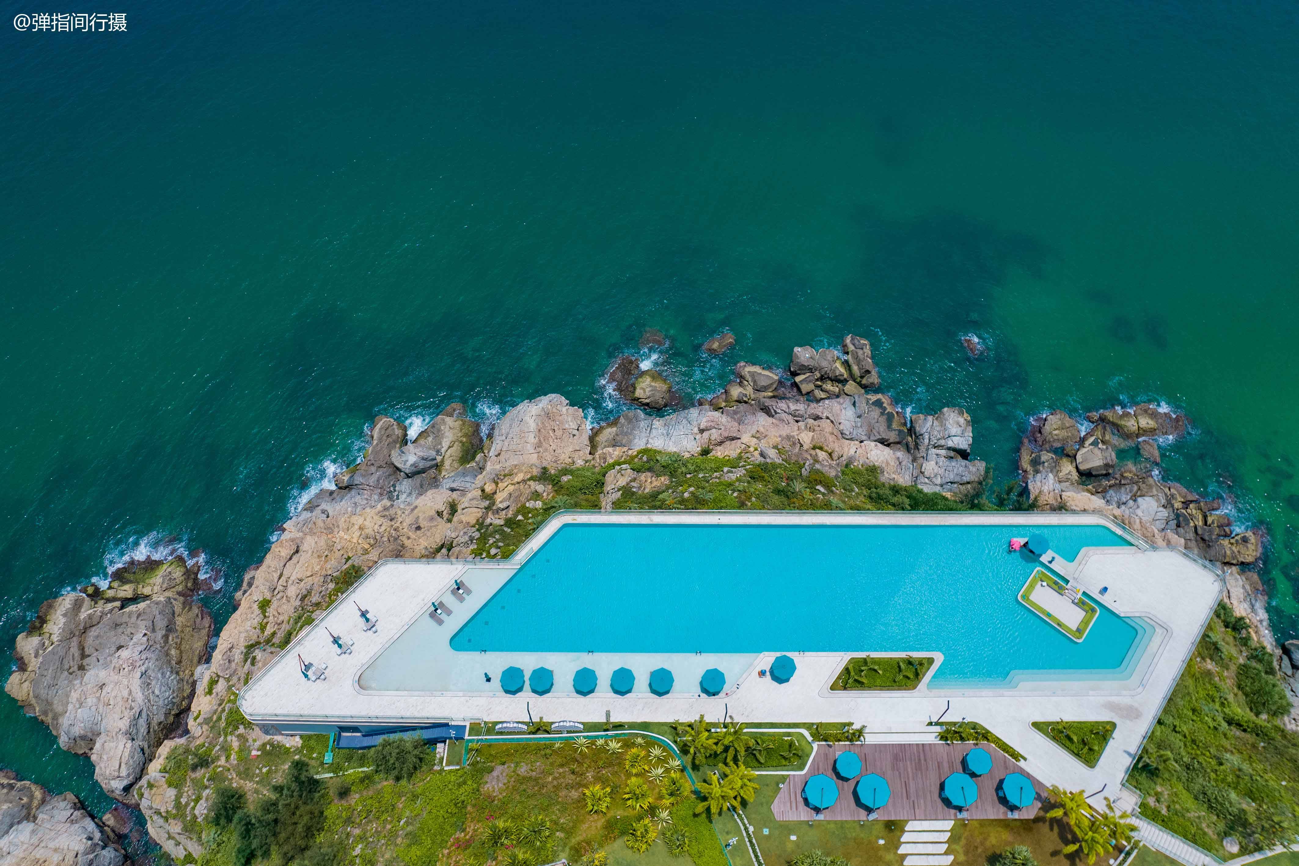 阳江海岛悬崖泳池图片