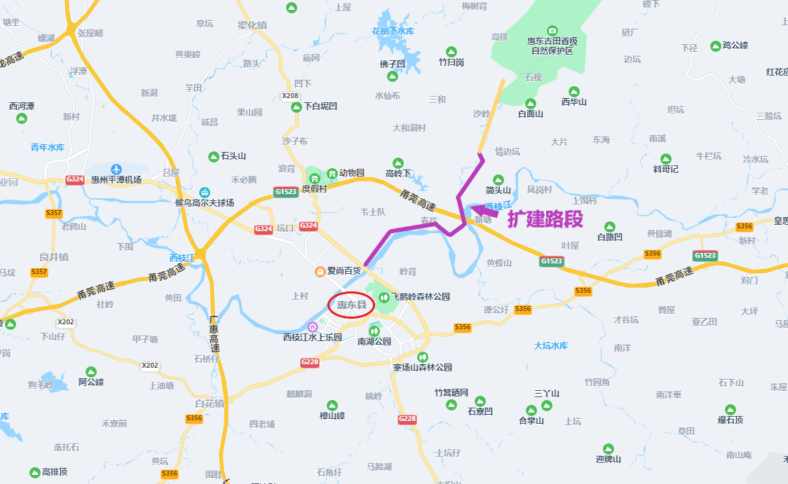 广东惠州将对YM83线实施扩建工程，项目由现状单车道改宽至双车道