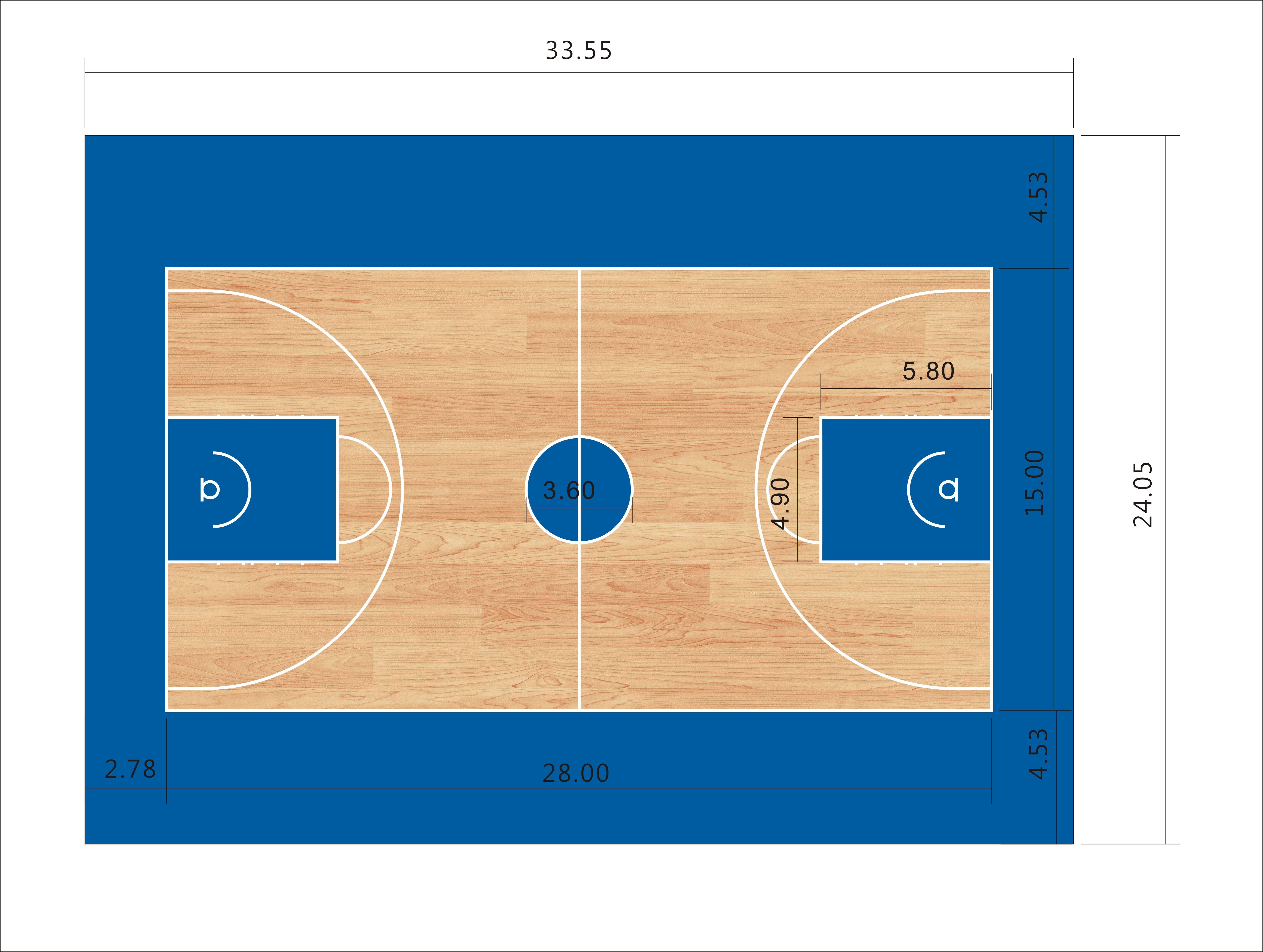 篮球场地标准尺寸画法详解