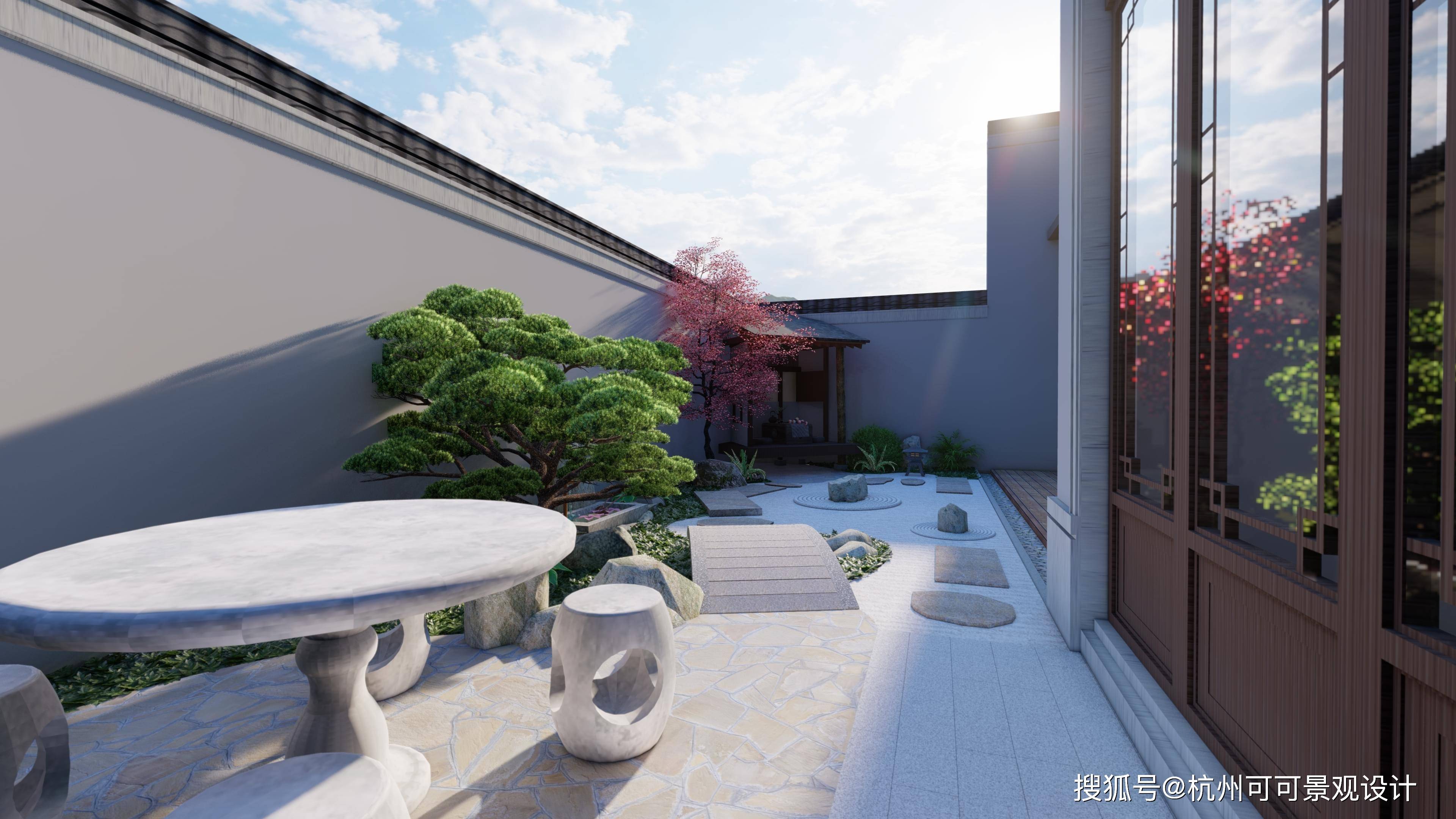 别墅庭院设计:打造一方日式景观,精致,凝练,禅意,很有意境!