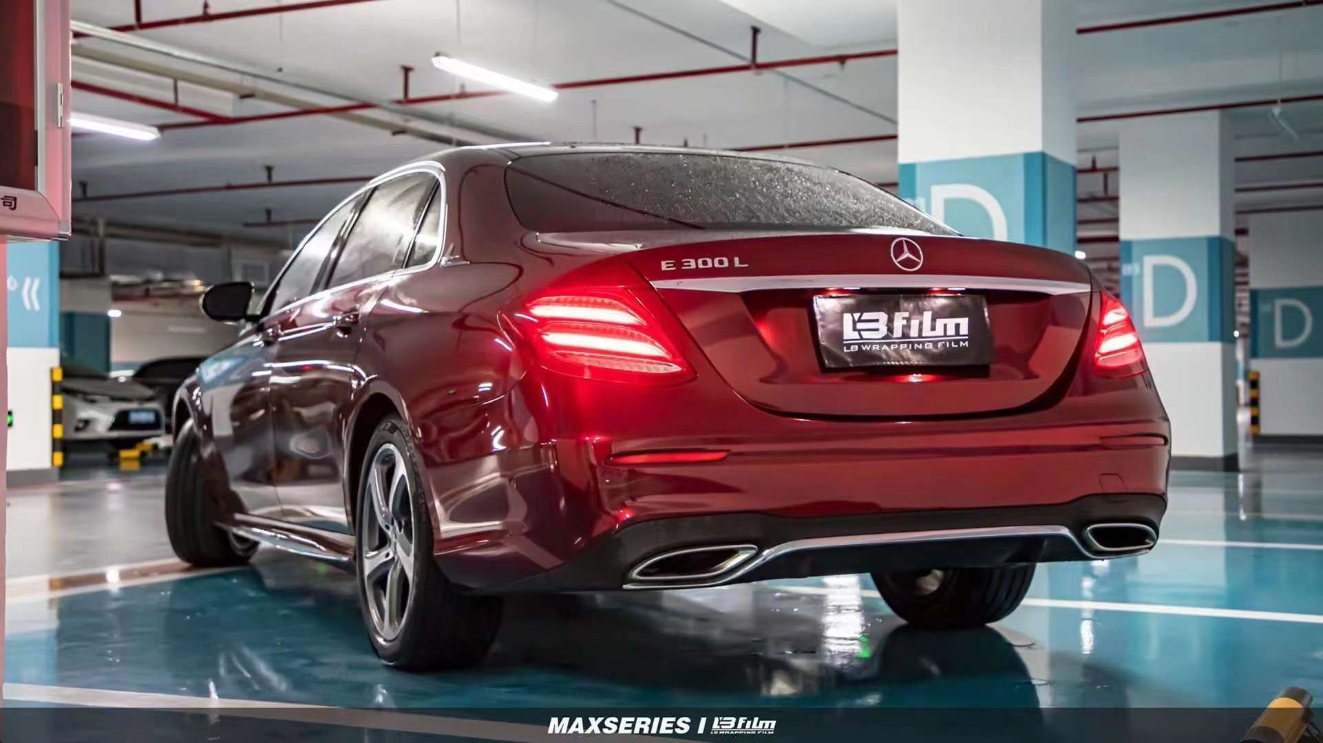 lbfilm改色膜lb液态金属龙血红奔驰e300l