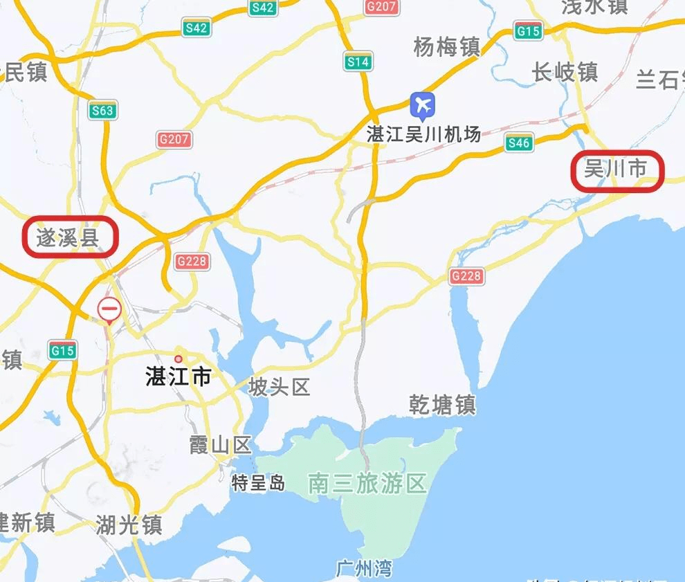 原創湛江吳川機場啟用在即吳川市是否會設區加上遂溪湛江6個區