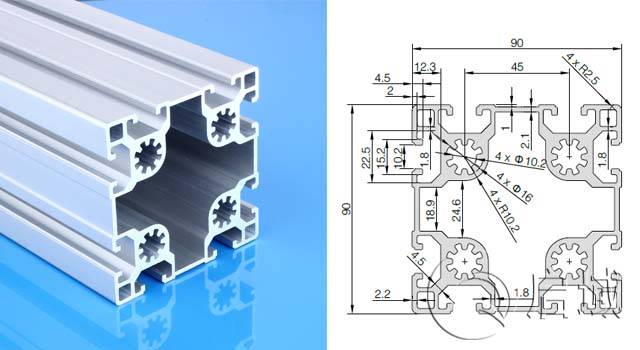 9090工业铝型材的壁厚有哪些？