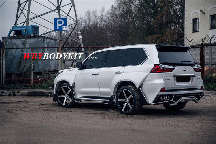 雷克萨斯lx570改装verge宽体大包围俄罗斯前后保险杠侧裙轮眉尾翼