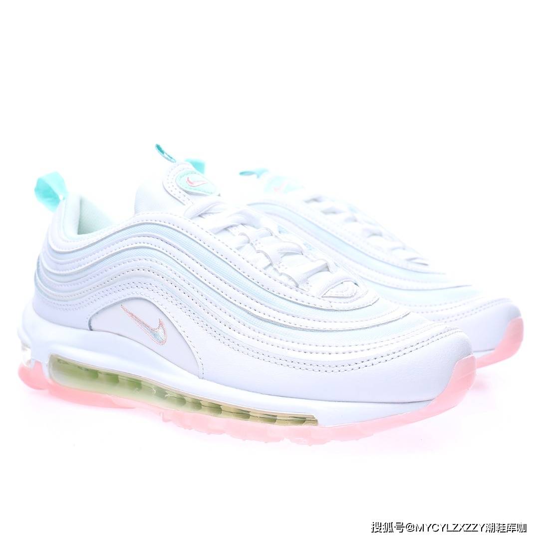 Pearl耐克Nike Air Max 97 ESS&quot;Pearl White/Pink&quot; 气垫运动慢跑鞋 DJ149