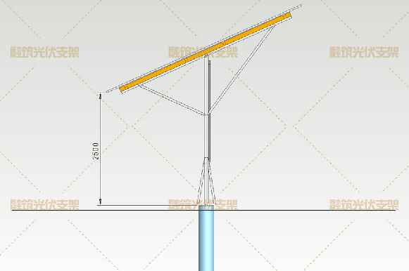 新型光伏支架镀铝锌单排柱设计方案