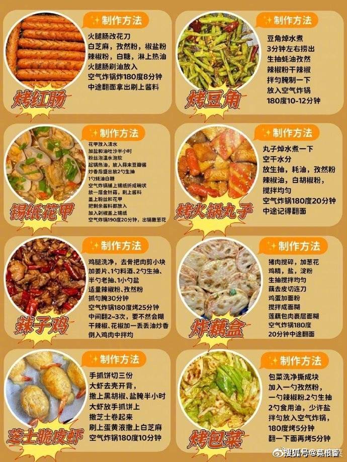 烤红|【48款空气炸锅美食食谱】附详细做法！一看就会，有手就能做！