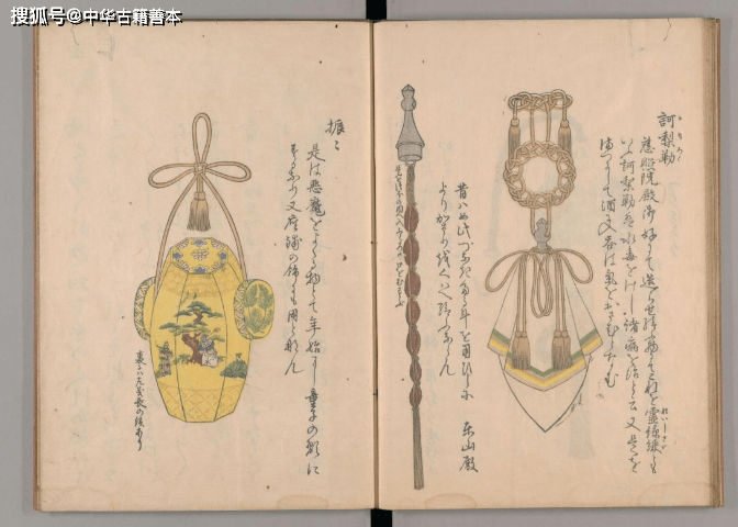 传统|日本文化3年（1806）《悬物图镜》：日本传统香袋挂饰