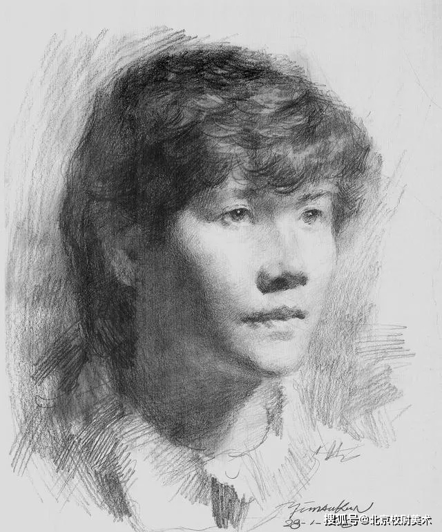 校尉美术素描人头像临摹学习