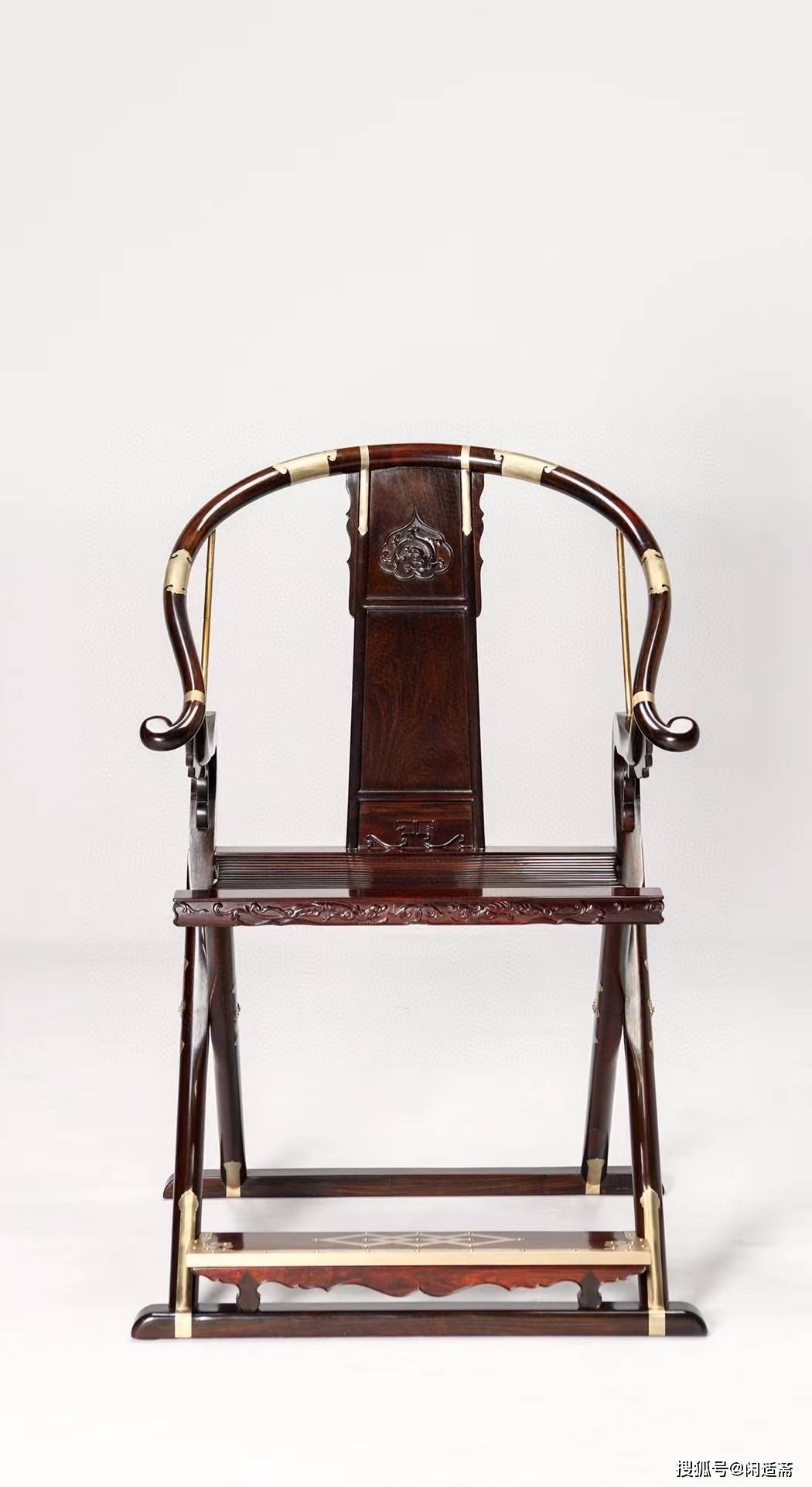 原创典藏器型螭龙纹交椅黄花梨家具