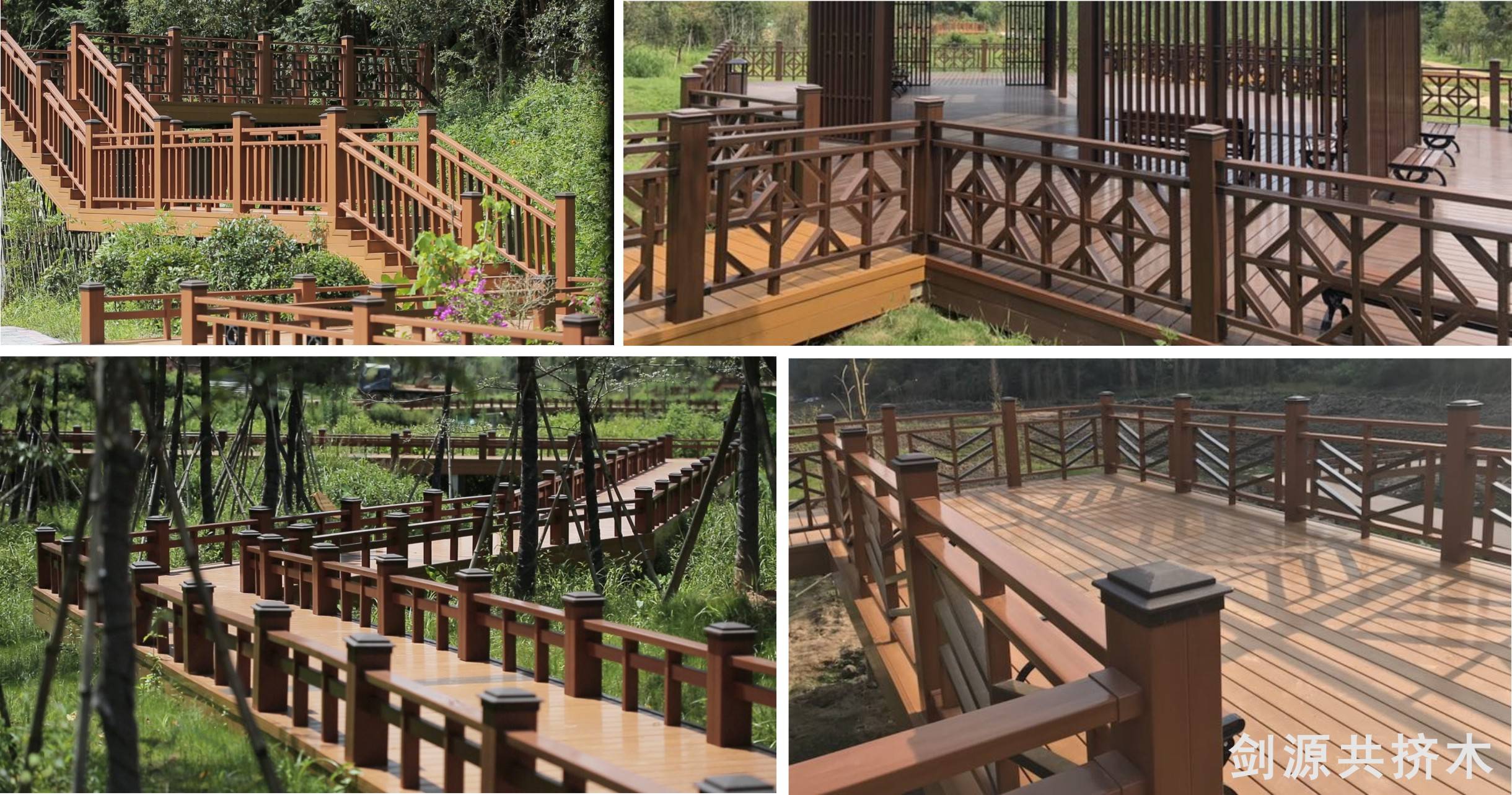 剑源共挤木栅栏护栏不仅仅是分隔是园林景观亮丽的风景线