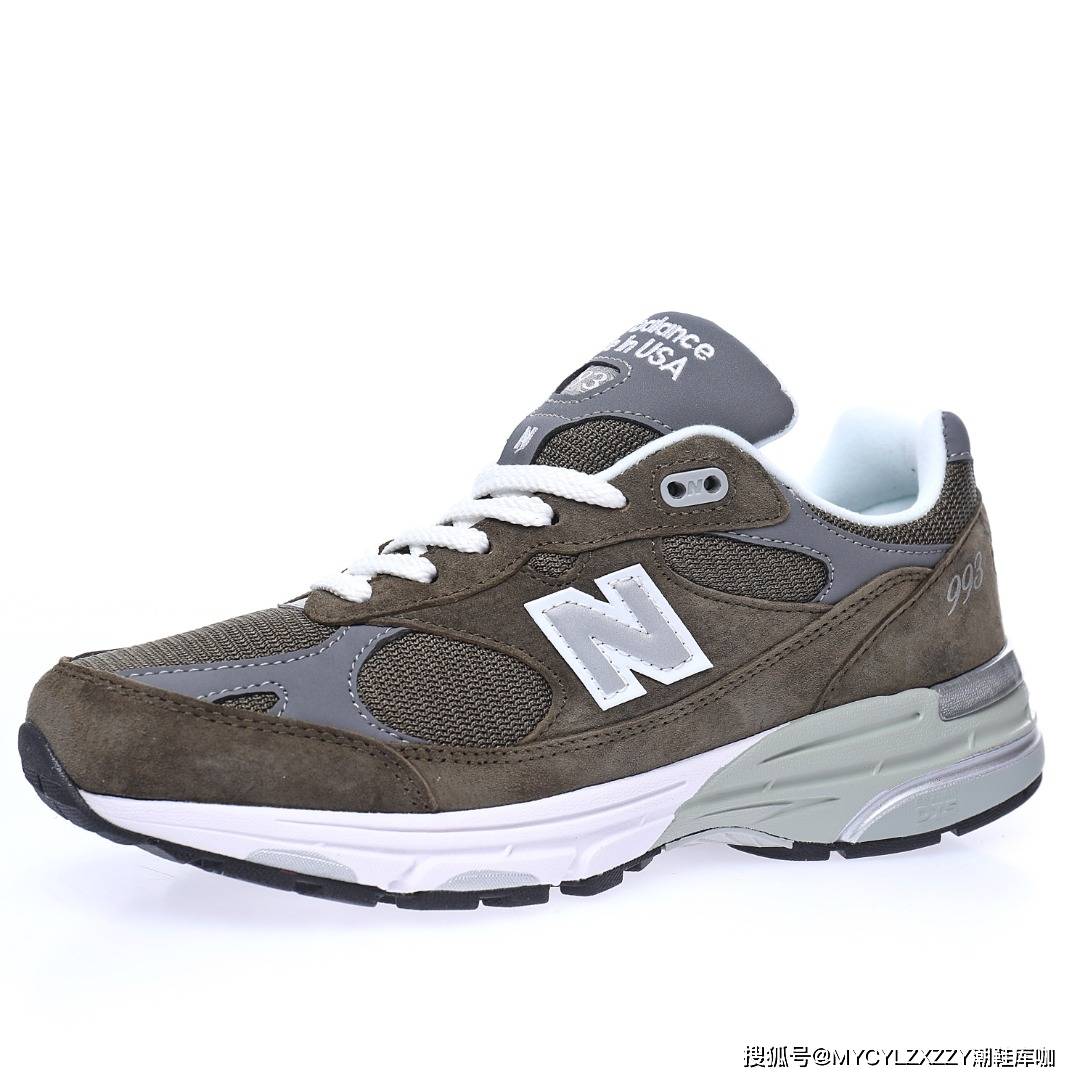 MadeNB新百伦New Balance Made in USA 美产运动百搭老爹跑步鞋橄榄绿银灰 MR993MG