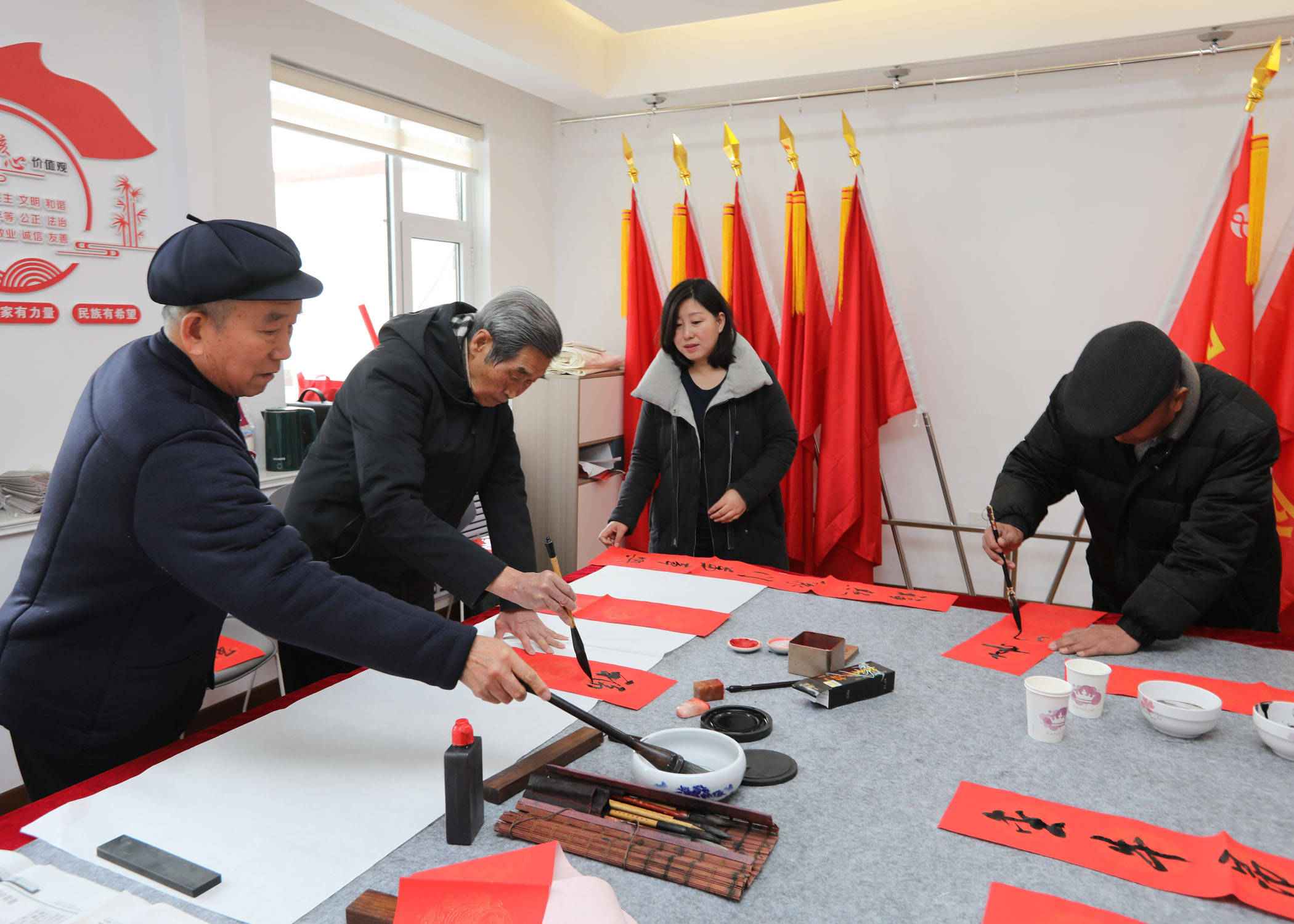 社区开展书法活动主题图片