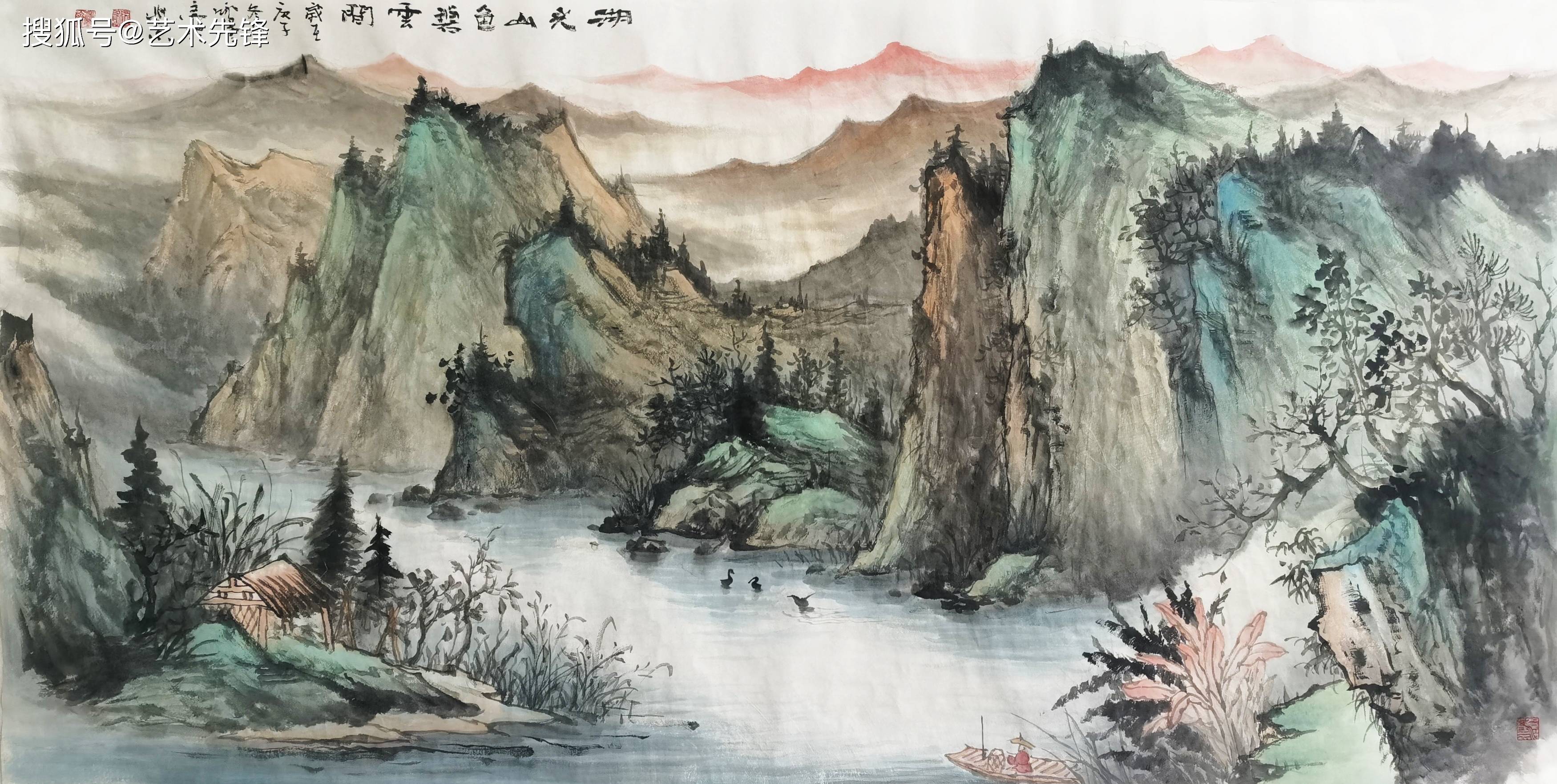 徽派山水画领军人物,何咏山水画作品欣赏_美术_艺术委员会_中国