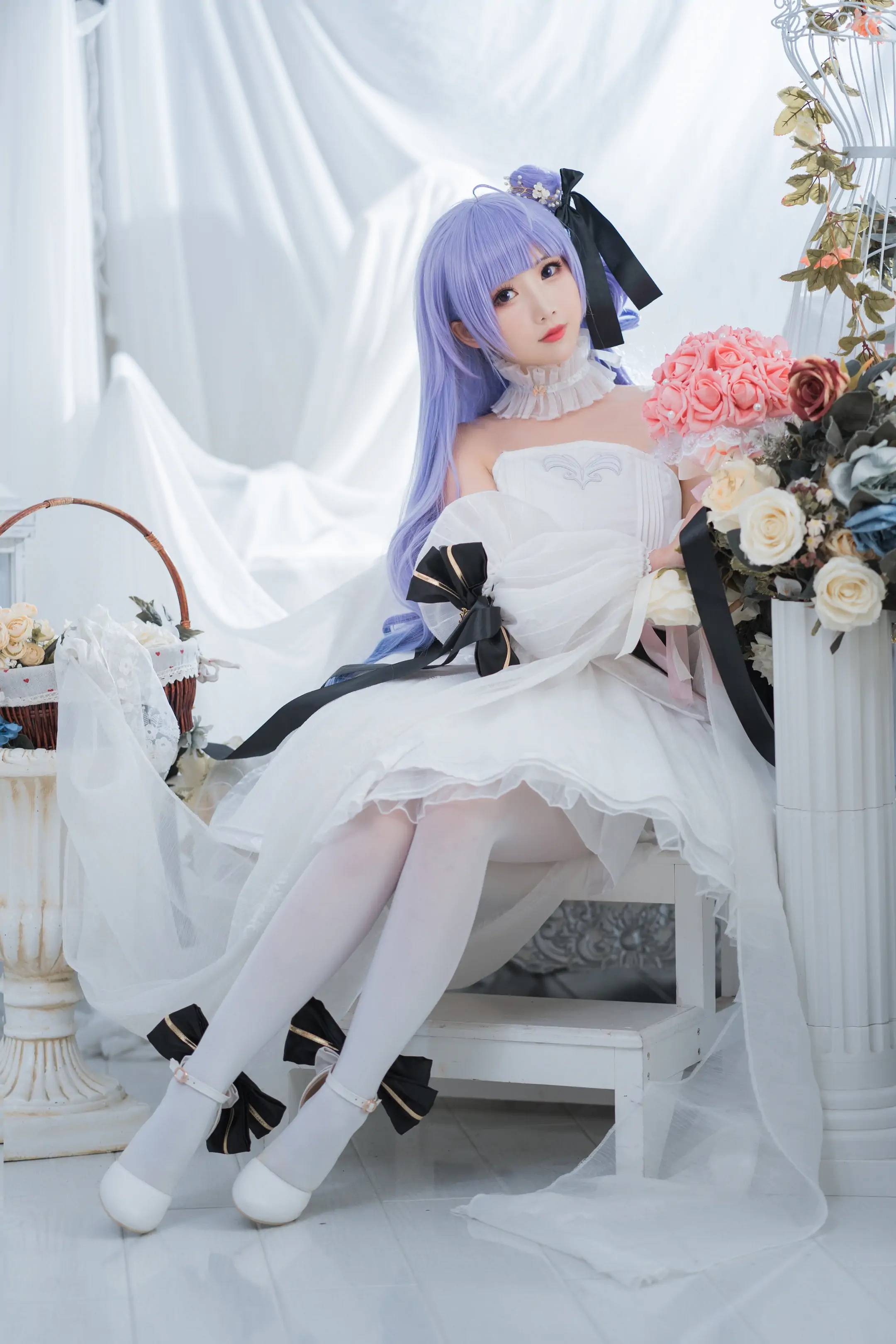 图片 cos：碧蓝航线独角兽婚纱