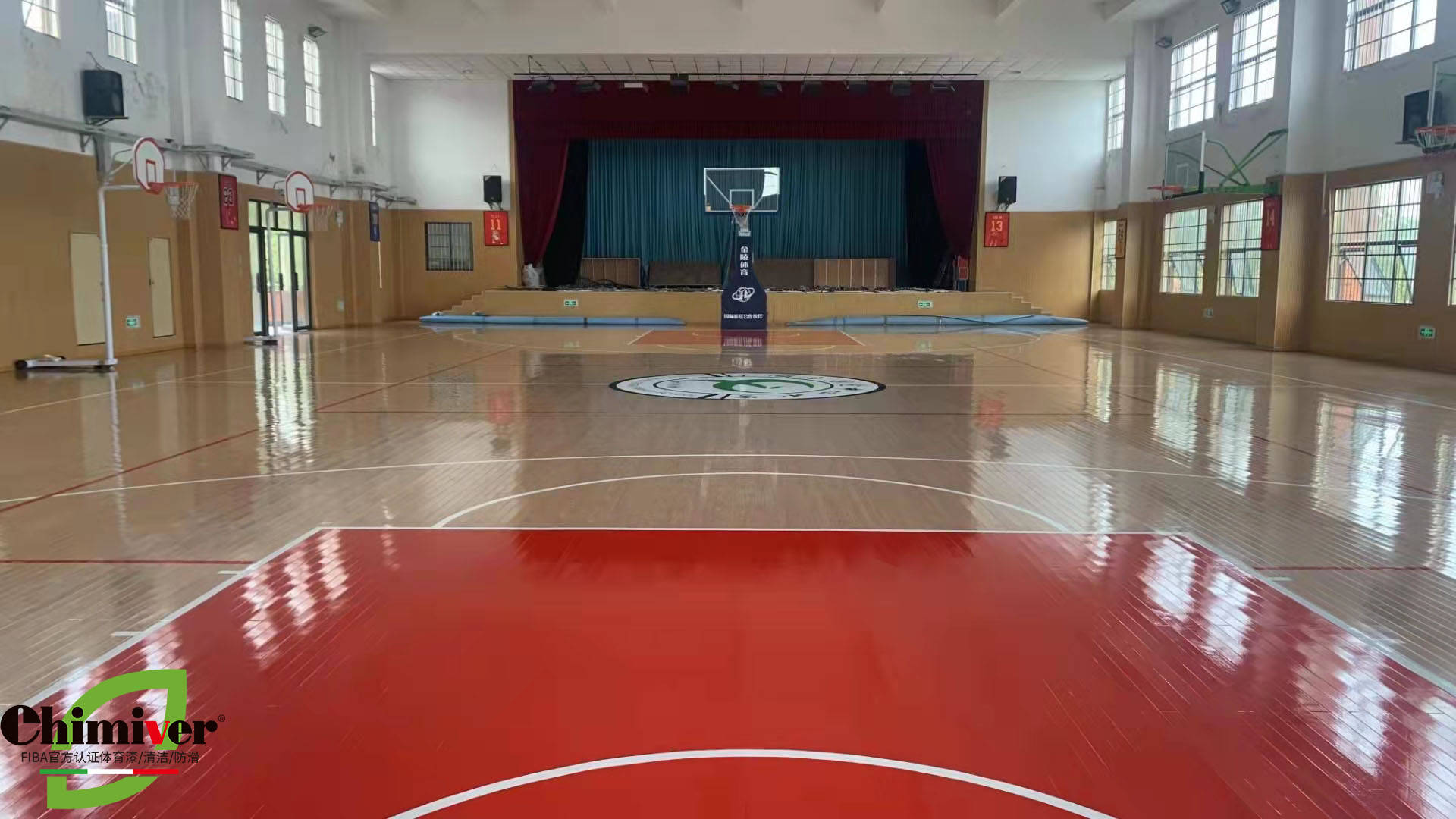 nba球队主场篮球地板彩漆的风格及实际运用3