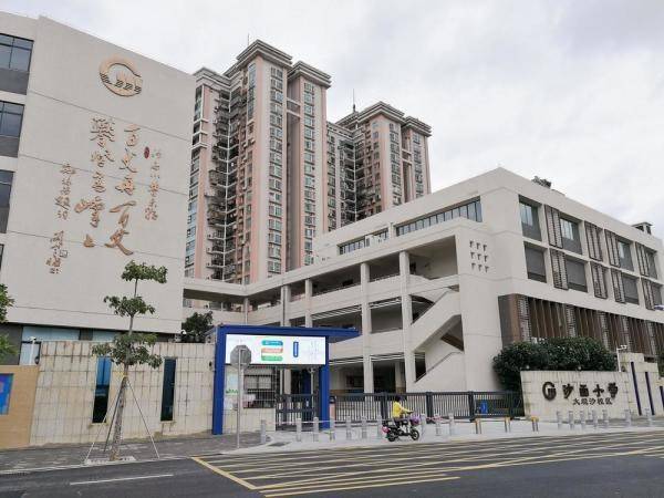 在珠岛花园西边,崭新的沙面小学大坦沙校区已在今年开学.