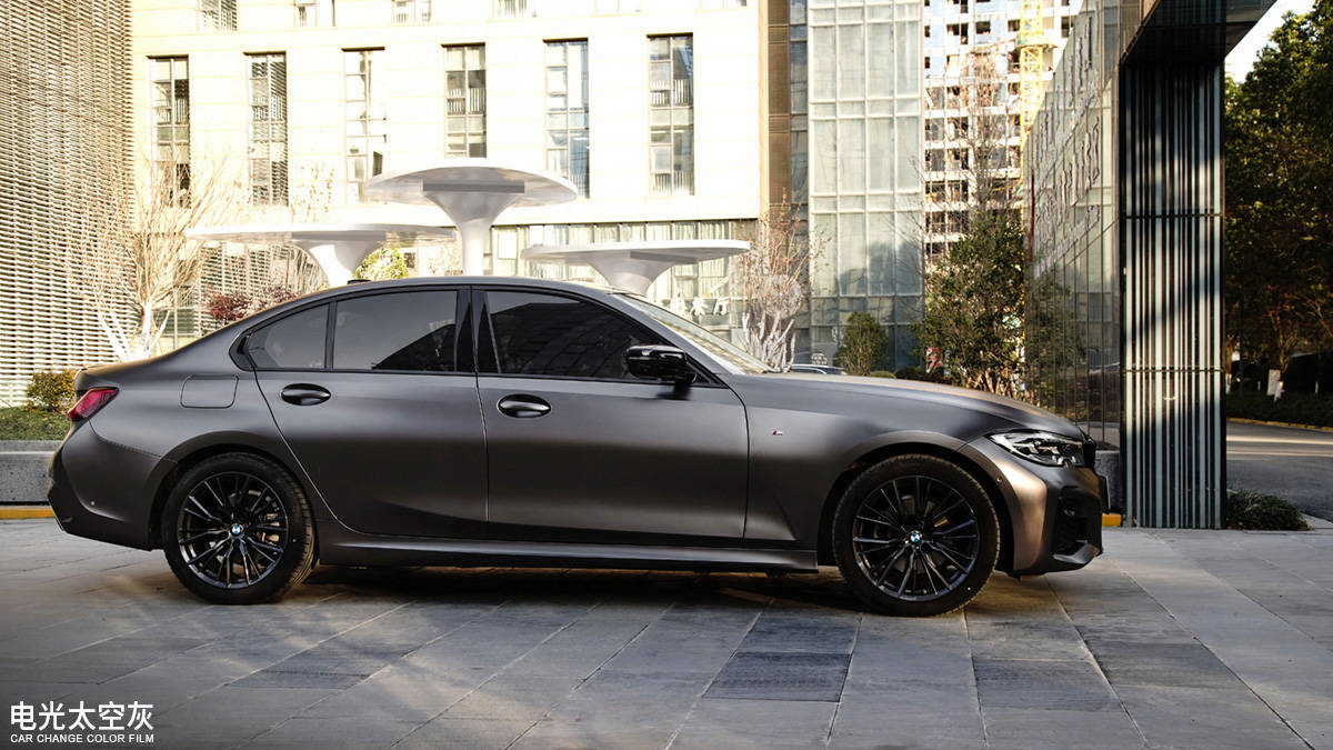 宝马3系车身改色电光太空灰南森改色膜南京漆车人