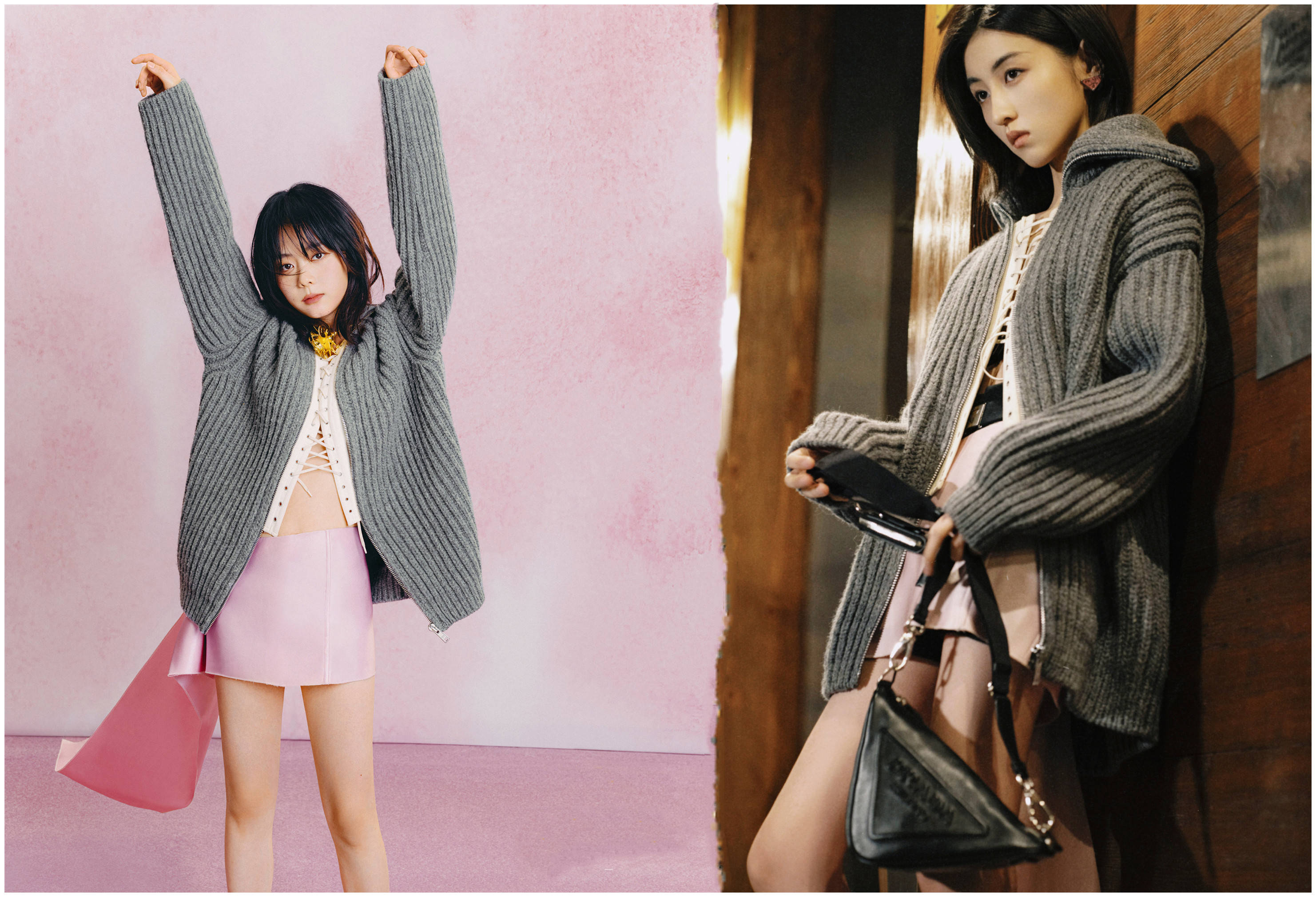 原创谭松韵和张子枫撞衫一个甜美灵动一个时尚大气结果你想不到