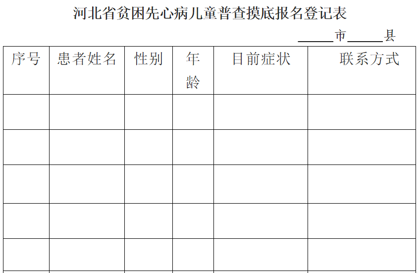 衡水市武邑县开展先天性心脏病儿童免费普查报名活动