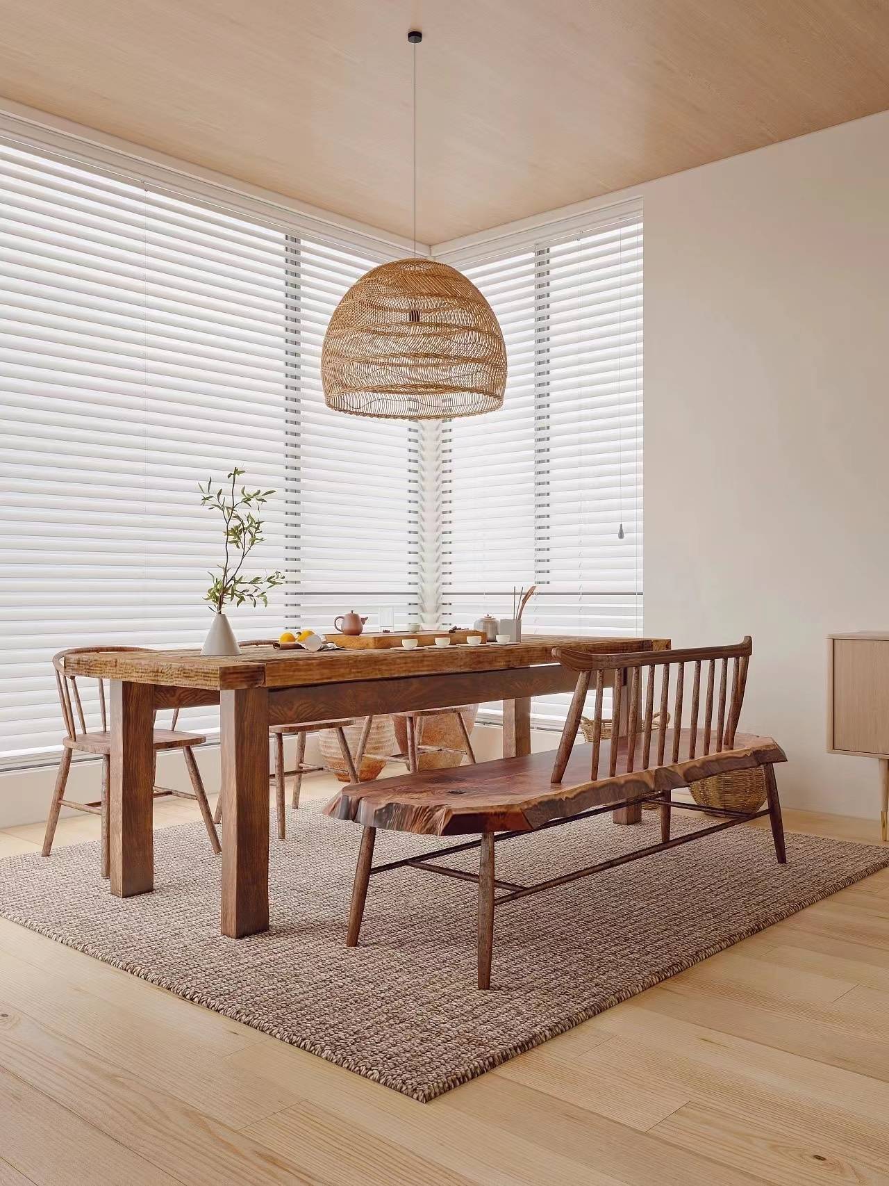 98㎡原木风 小户型,室内直接显大n倍,爱住了!_幛子_设计_客厅