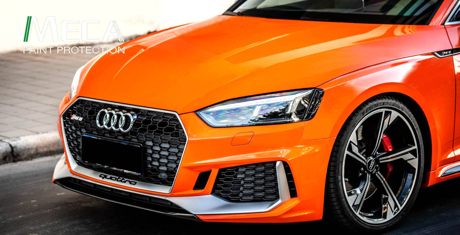 无锡改色膜颜色推荐白金烈焰橙奥迪rs5sportback案例图