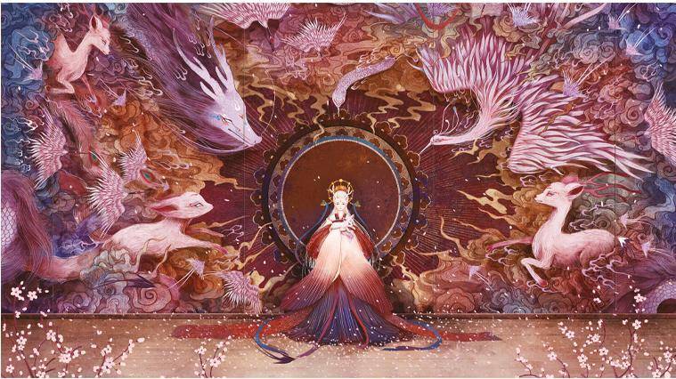 toi图益携手插画师舍溪在拼图里绘制山海经