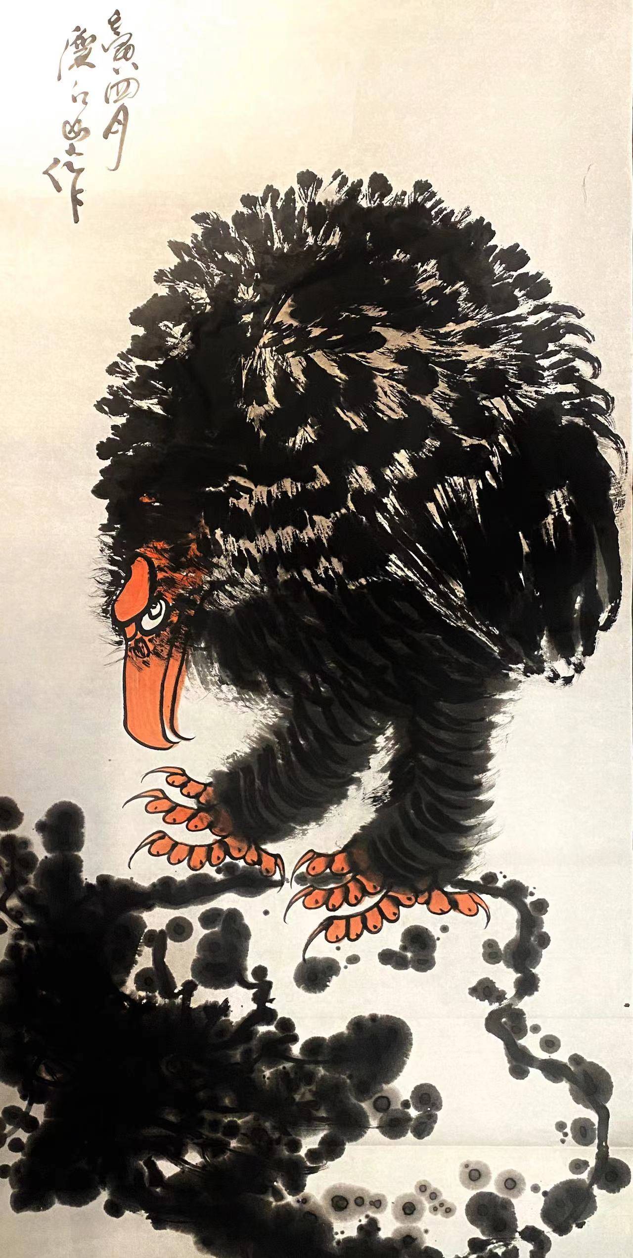 当代国画大家朱祖国鹰系列作品欣赏