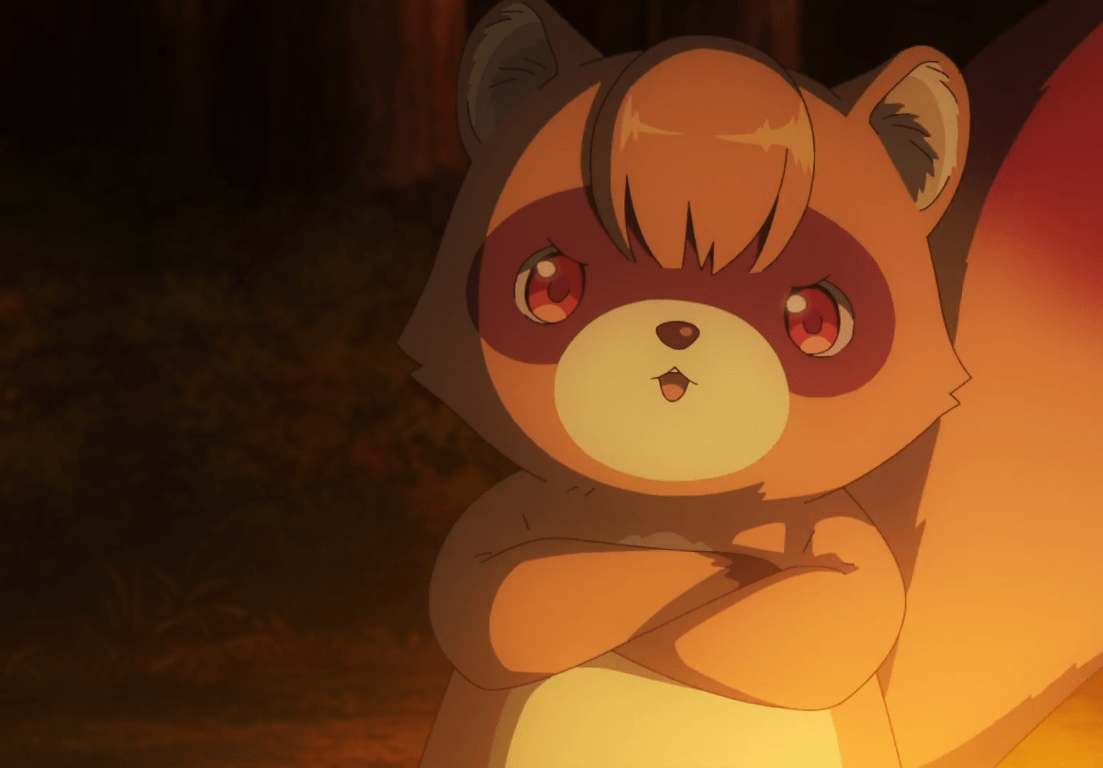 拉芙的样子是一只小小的浣熊,松软的茶色毛皮,搭配着肥嘟嘟的四肢