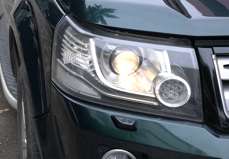 14款路虎发现2升级九加一led汽车大灯详细步骤详细教程分享