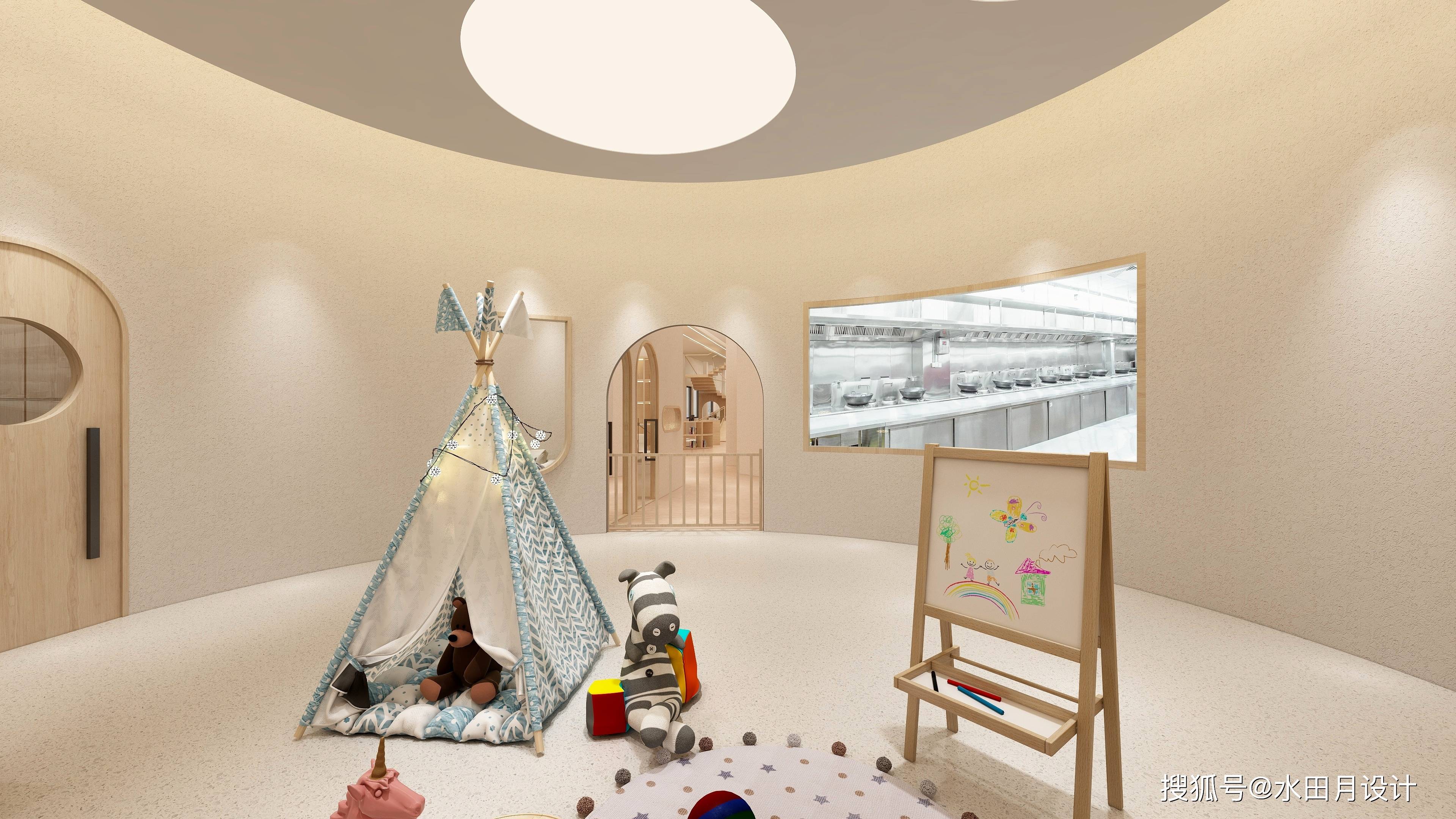 现代简约原木风幼托机构设计_教育_购物_中心