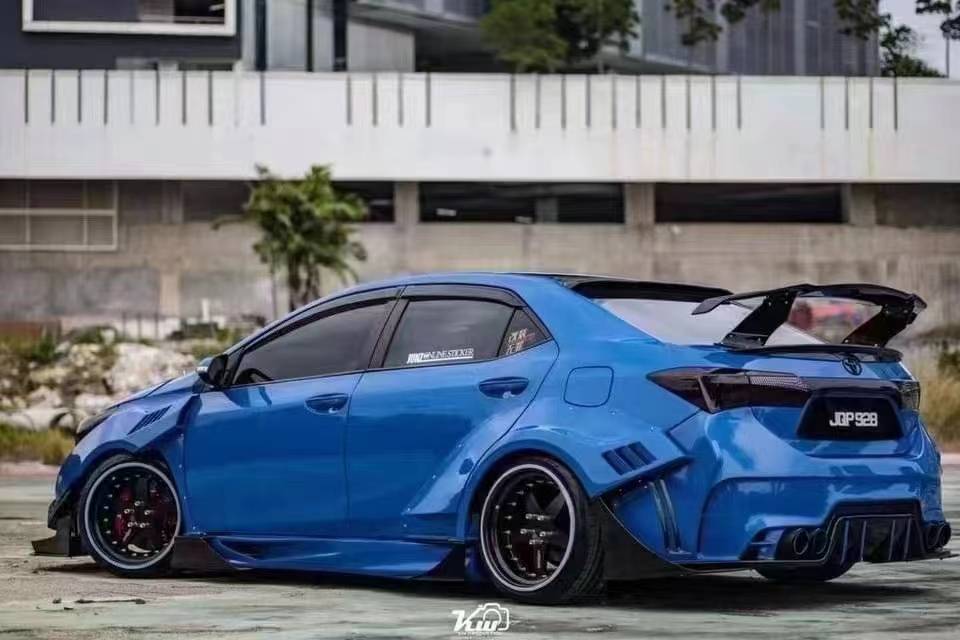 李洋分享卡罗拉改装airbft气动避震品牌及宽体轮毂包围效果案例