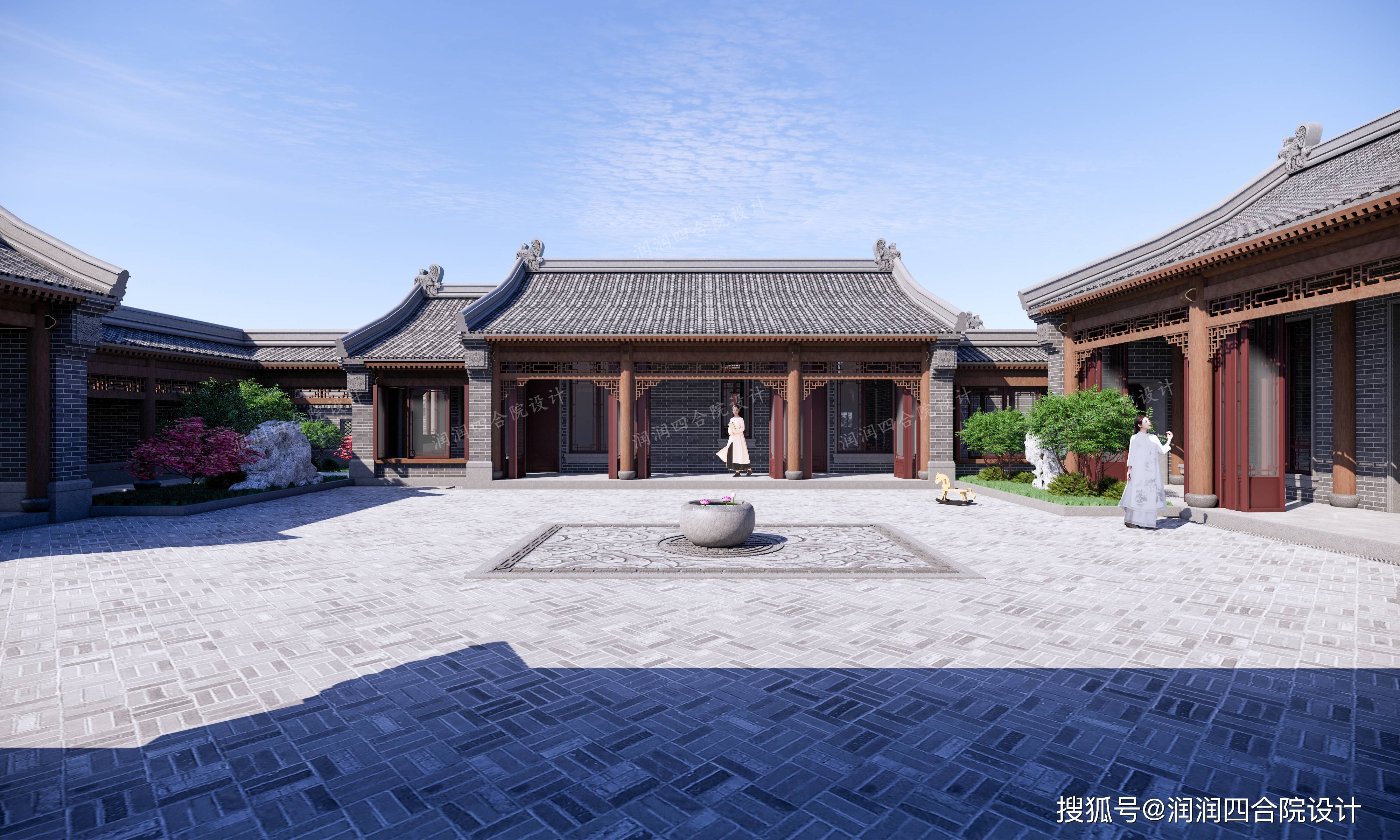 北方仿古一层四合院大宅27303润润四合院设计刘鹰