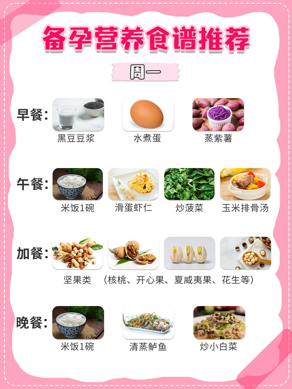 备孕一周营养食谱推荐!每天不重样!-搜狐大视野-搜狐新闻