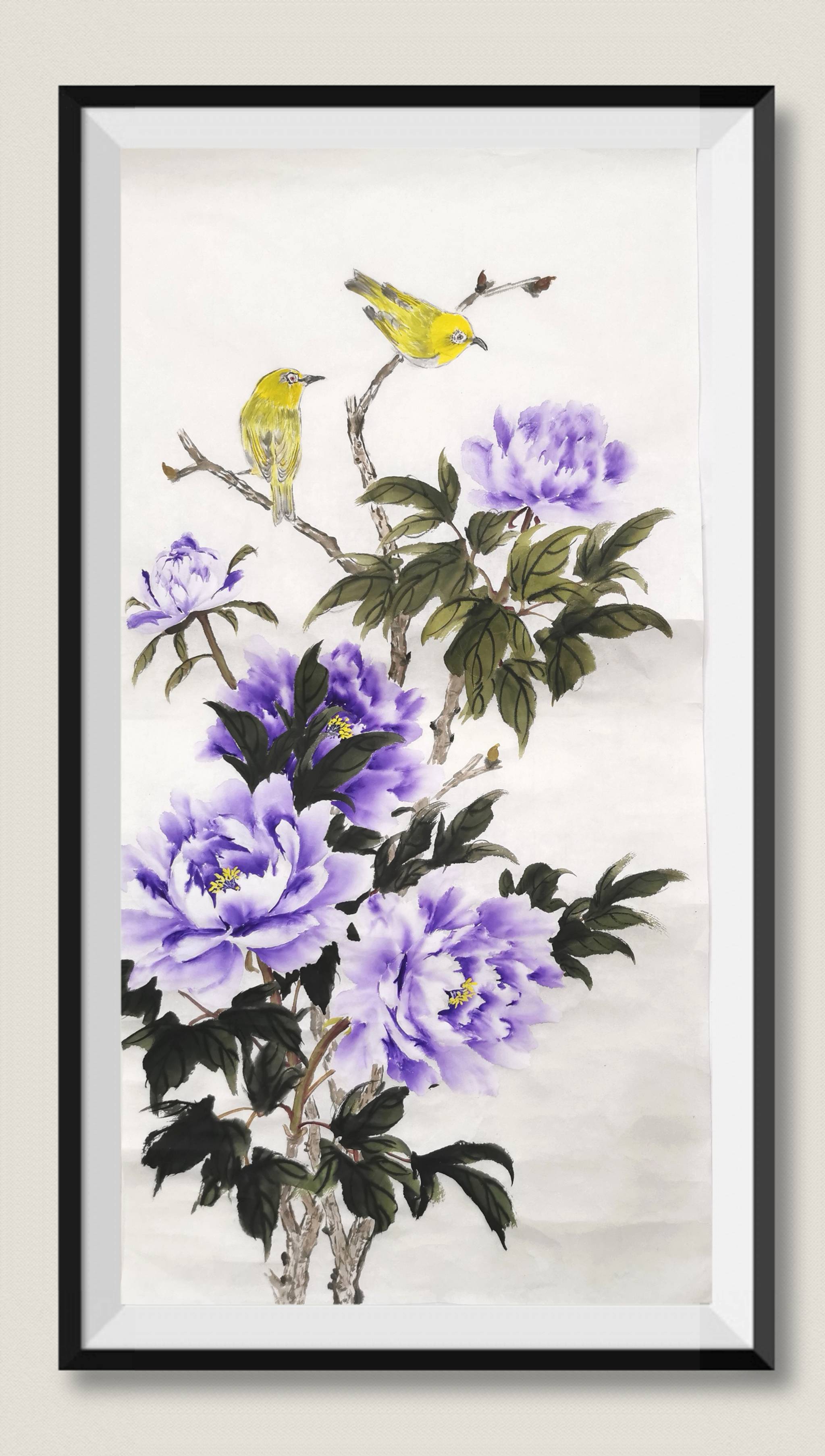 国画牡丹-小写意花鸟画-搜狐大视野-搜狐新闻