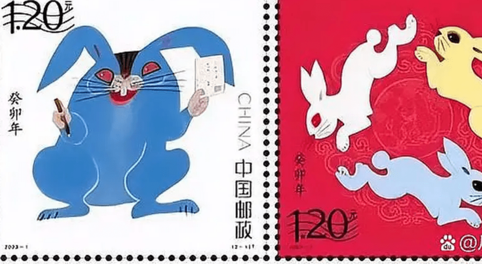 兔年邮票现"蓝兔子"遭吐槽