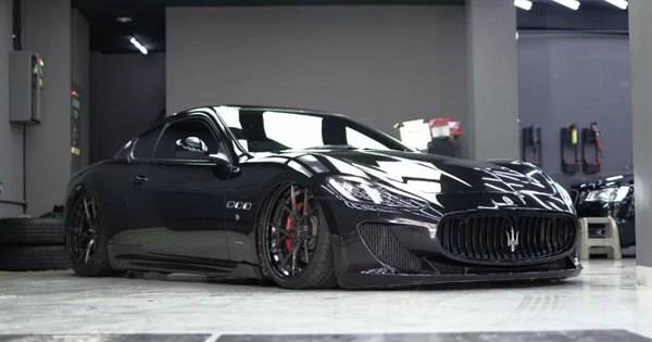 "黑武士"玛莎拉蒂gt改装airbft气动避震案例_搜狐汽车_搜狐网