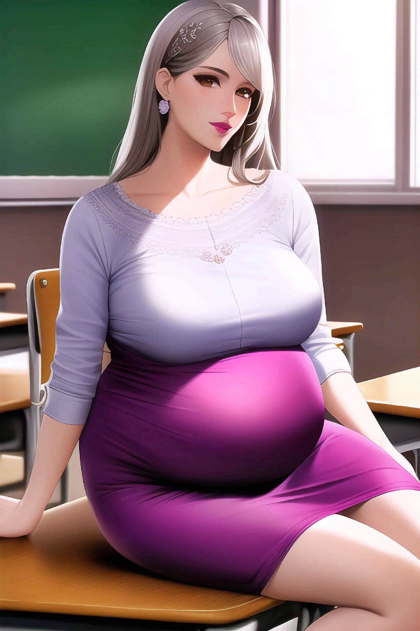 二次元怀孕的女教师写真美图