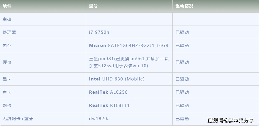 微星MSI GS65 9SE 电脑 Hackintosh 黑苹果efi引导文件