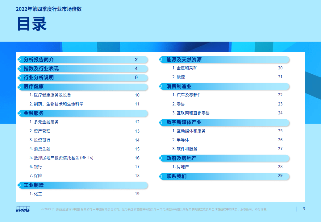 2022年第四时度行业市场倍数阐发陈述（附下载）