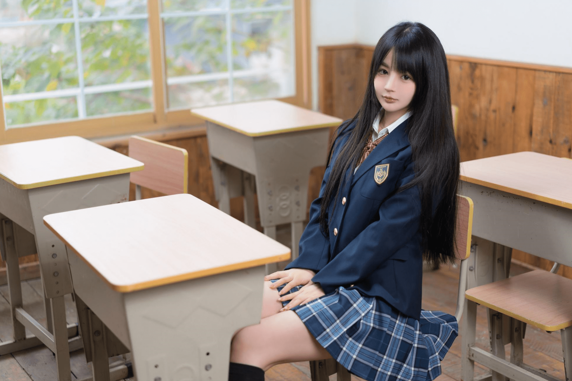 樱井宁宁cos~放课后jk 写真作品图片欣赏_coser_美女_因为