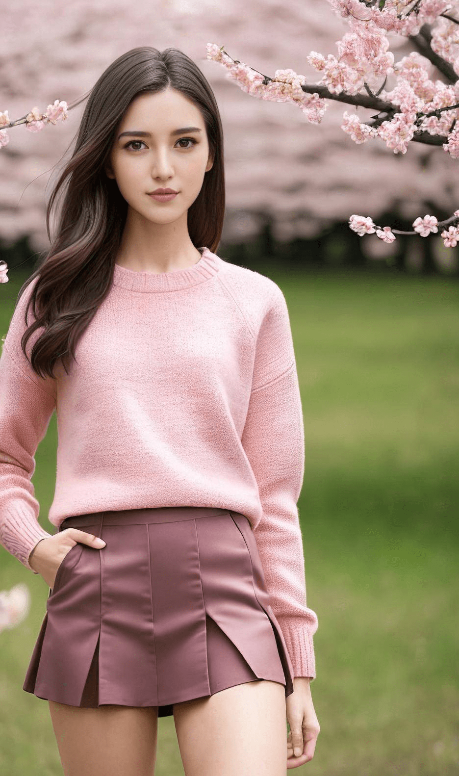 治愈系美少女唯美艺术照,可咸可甜直击心灵_桃花_牛仔裤_女孩