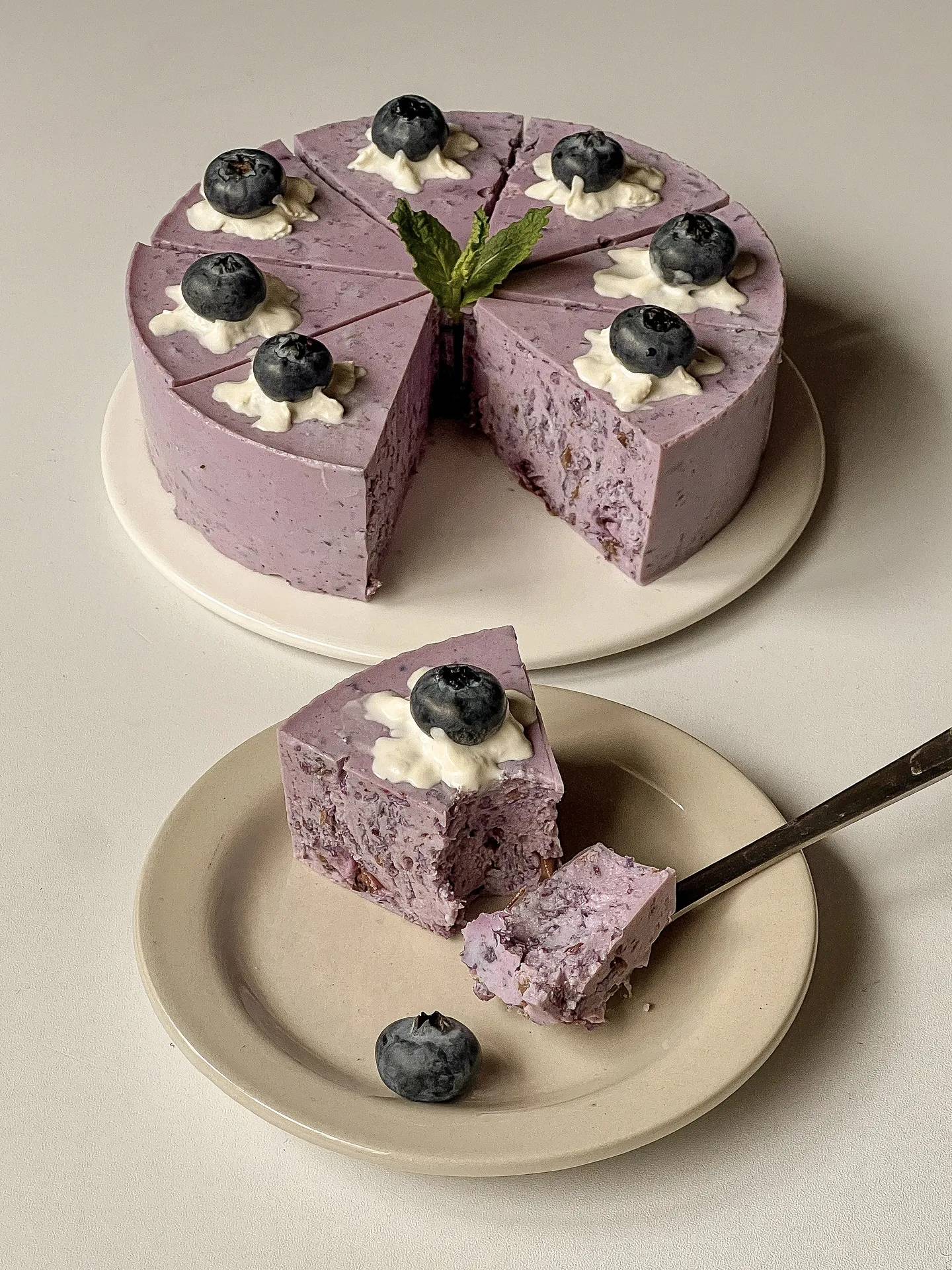 蓝莓椰香乳酪慕斯｜来消耗蓝莓和厚椰乳 - 哔哩哔哩