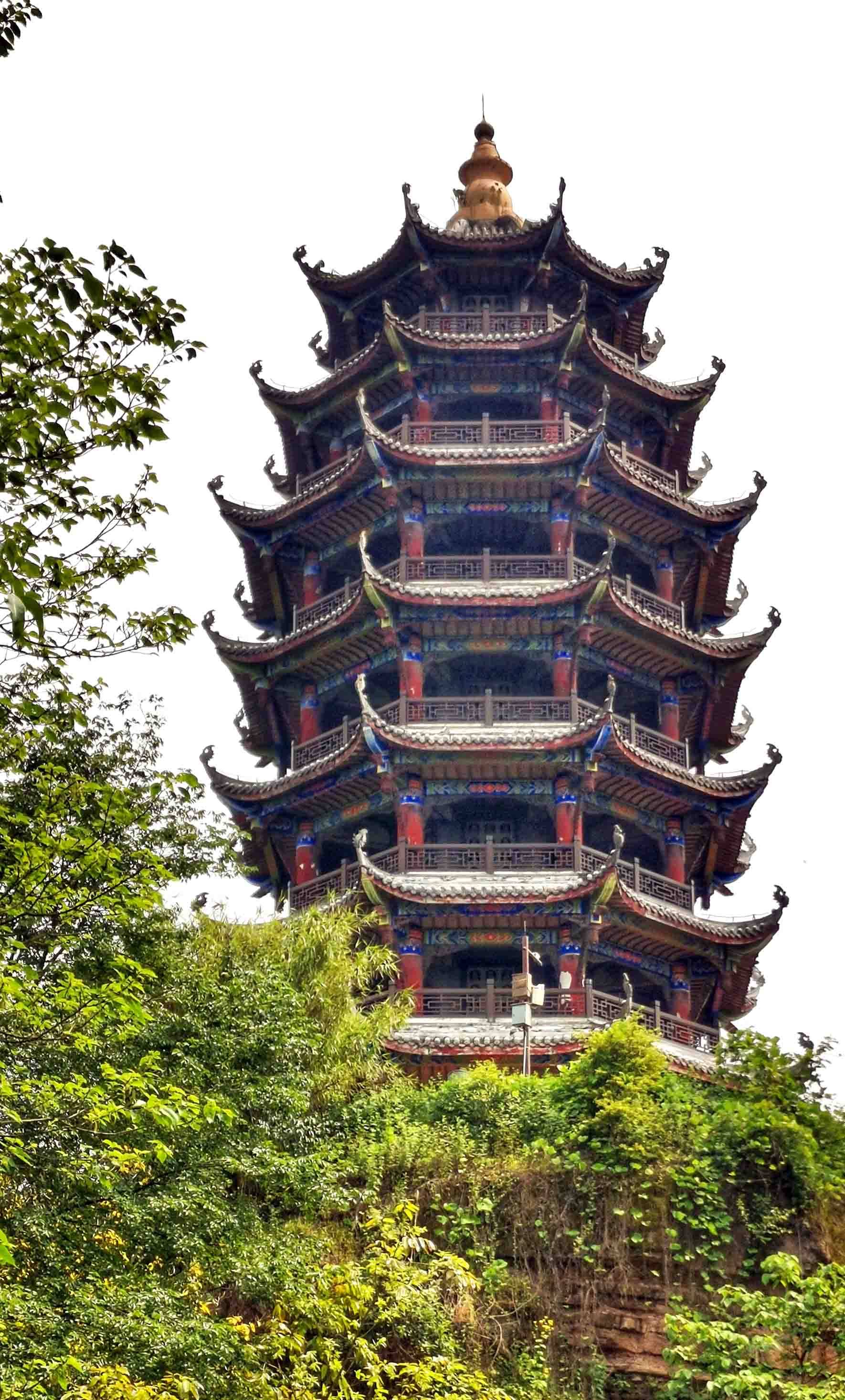 重庆菩提古镇&菩提山游记_灯塔_步道_广场