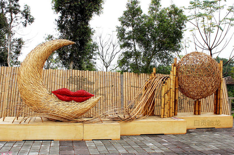 大型竹编装置艺术定做工艺_自贡_进行_定制