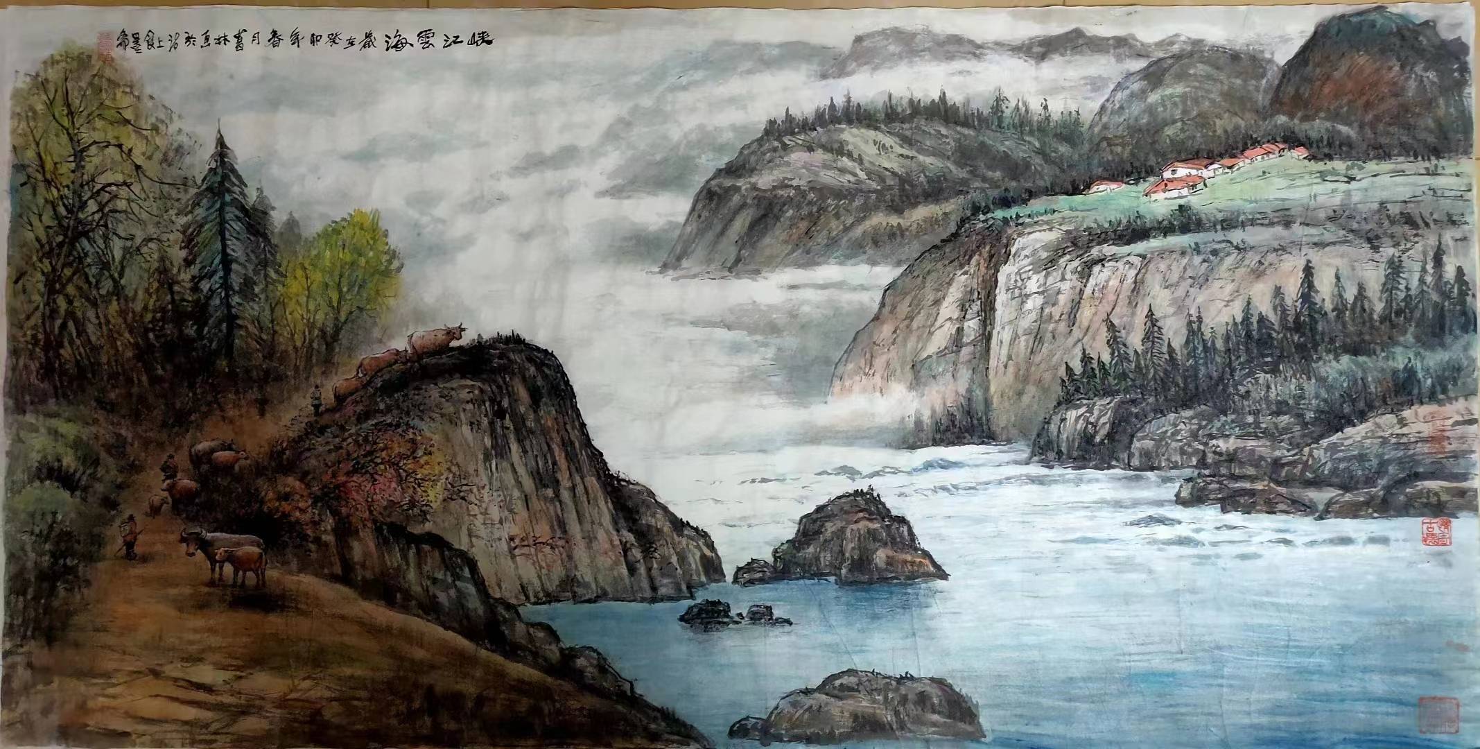 天津画家葛林国画艺术_山水画_中国_邓开纪
