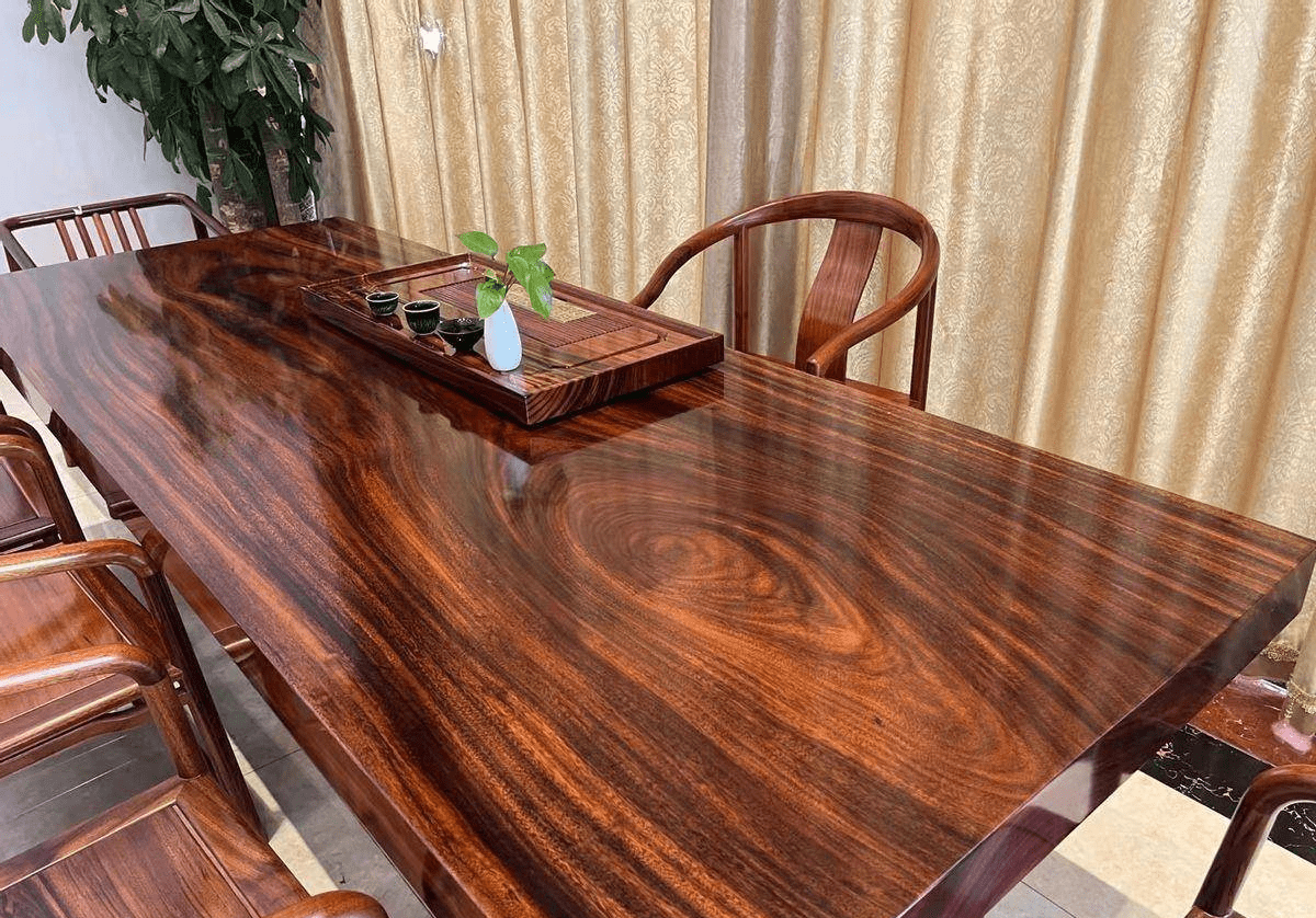 市场上最畅销的非洲奥坎花梨实木大板是什么木头?_密度_硬度_后期