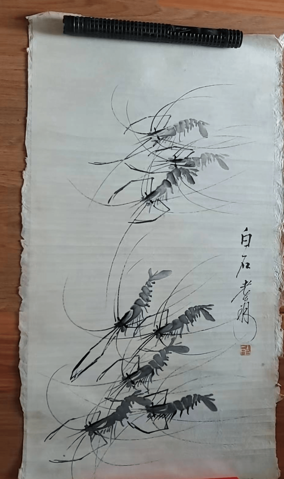 民國齊白石六蝦圖軸- 故宮