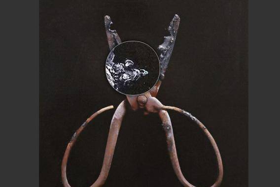 冷军画"锯条"卖34.5万,不过瘾改画"冒热气"的剪刀,卖115万.